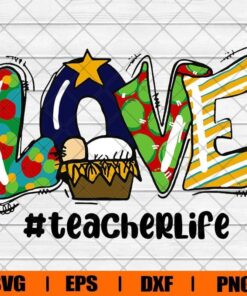 Love Teacher Life Svg, The Teacher Svg, Merry Christmas Svg, Teacher Svg, Layered Svg Eps Png Dxf