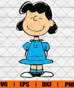 Lucy Van Pelt, Disney, cartoon, Peanuts Lucy, Cute Girl, Layered SVG, DXF, PNG, EPS