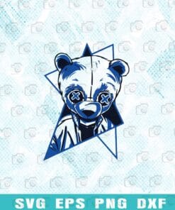 Made To Match, Jordan 13, Hyper-Royal, Broken Hearted Bear Layered Svg Eps Png Dxf