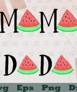Mama Watermelon, Dada Watermelon, Blessed Mama, Mother Day, Father Day, Fruit, Step Dad, Step Mom, Layered SVG, DXF, PNG, EPS
