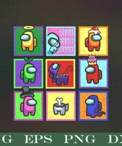Many Sides of Among Us, Among Us Merch Pins Buttons, Spille Buttons, Among Us Memes, Impostor,game, Layered SVG, DXF, PNG, EPS