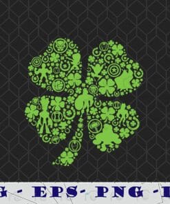 Marvel Super Heroes Green Shamrock St. Patrick's Day, Shamrock Art, Marvel Lovers, Shamrock Clover, Patrick's Day Gift SVG PNG DXF, EPS, PDF