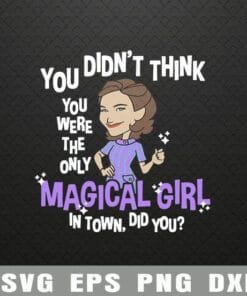 Marvel WandaVision, You Didn't Think You Were The Only Magical Girl In Town, movie,Agatha Harkness, Magical Girl, Purple Portrait Layered Svg Eps Png Dxf