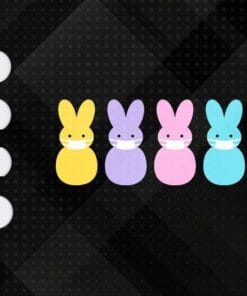 Masked Peeps, Easter Peep, Easter peeps 2021, Easter Quarantine 2021, Mask, Peeps Layered Svg Eps Png Dxf