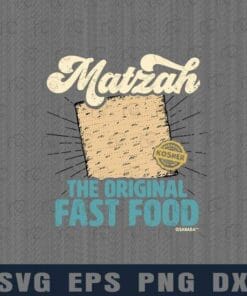 Matzah, The Original Fast Food, Passover Shirt, Happy Passover Jewish, Jewish Holiday Layered Svg Eps Png Dxf