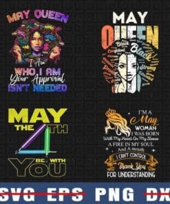 May Queen Who I am Your Approval Isn't Needed, Gift for Girl, Birthday Gift, May Girl, Png