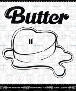 Melting Butter, BTS Logo, Bangtan Boys, Gift For Army, Butter K-pop Star, Love Korean Music, Fan Melting, Layered Svg Eps Png Dxf