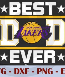 Men Best Lakers Dad Ever Father's day Gift, Customizable Layered Svg, Svg Eps Png Dxf