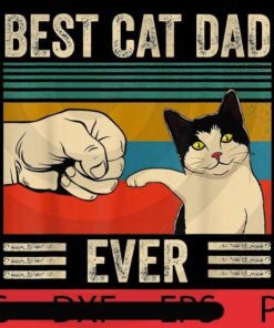 Mens Vintage Best Cat Dad, Halloween 2021, Halloween, Halloween Theme, Halloween Art, 2021 Halloween, Halloween Gift, Man woman gift, Customizable PNG