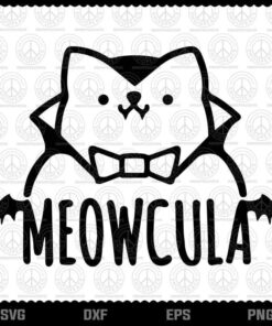 Meowcula Cat svg, Cute Cat svg, Handmade 2020 svg, Funny svg, Customizable Layered Svg, Svg Eps Png Dxf