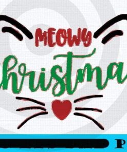 Meowy Christmas Classic , Merry Christmas, Christmas Day, Christmas Cat Customizable PNG