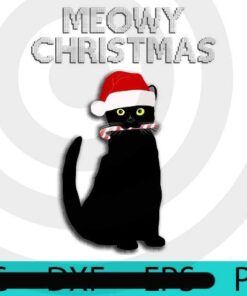Meowy Christmas, Halloween 2021, Halloween, Halloween Theme, Halloween Gift, 2021 Halloween, Scary Cute Funny Halloween Cat, Black cat, Customizable PNG