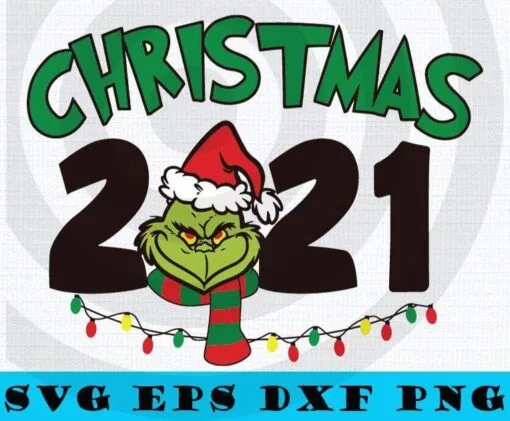 Merry Christmas 2021, Christmas Grinch svg