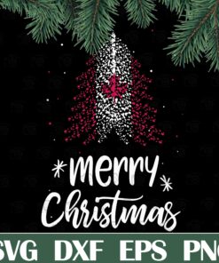 Merry Christmas, Canada Christmas Tree, Canada Flag, Christmas Tree, Christmas Vacation, Layered SVG, DXF, PNG, EPS