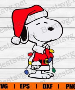 Merry Christmas, Snoopy And Ornament, Snoopy Christmas, Snoopy Cartoon, Disney Cartoon, Layered SVG, DXF, PNG, EPS