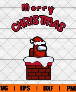 Merry Christmas Svg, Among Us Svg, Among Us Christmas Svg, Christmas Video Game Svg, Among Us Santa, Layered SVG, DXF, PNG, EPS