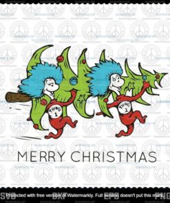 Merry Christmas svg, Christmas Tree svg, Dr Seuss The Cat in the Hat svg, Customizable Layered Svg, Svg Eps Png Dxf