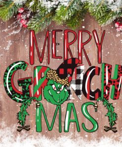 Merry Grinchmas, The Grinch, Merry Christmas, Leopard Caro Hat, Christmas Gift svg, png, dxf, eps