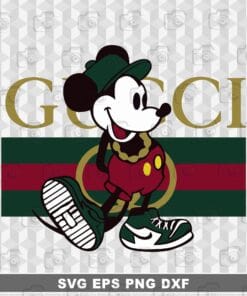 Mickey Gucci, Gucci Logo, Mickey Nike Shoes, Fabulous Mickey, Disney Land, Fabulous fashion Layered Svg, Svg Eps Png Dxf