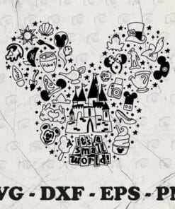 Mickey Head Design, Disney Gift for women, Disney World, Disney Vacation, Mickey Mouse, Layered SVG, DXF, PNG, EPS