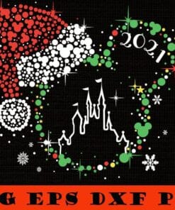 Mickey merry christmas svg