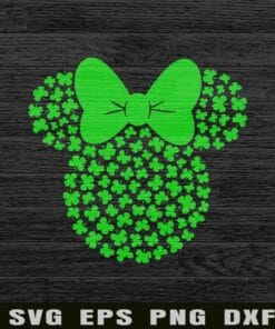 Mickey minnie, Saint Patrick's, Best St Patty's Day, Minnie, patron saint of Ireland Layered Svg Eps Png Dxf