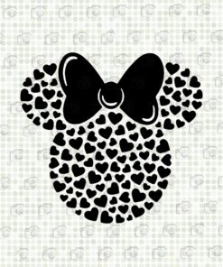 Mickey Minnie Valentine, Minnie Hearts, Minnie Mouse , Disney, Minnie Ears, Kids Valentines Day,Valentines Gift Layered SVG, DXF, PNG, EPS