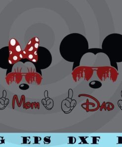 Mickey Mom And Dad Svg, Matching Disney Svg, Disney Vacation 2021, Disney Family Svg, Disney Kids Svg, Minnie and Mickey Customizable Layered Svg, Svg Eps Png Dxf