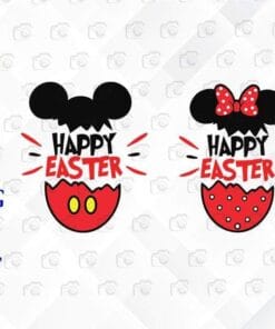 Mickey Mouse Easter Eggs, Happy Easter My First Easter, For Children, Easter Egg, Easter Bunny, Layered SVG, DXF, PNG, EPS