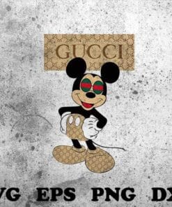 Mickey Mouse GG Fashion, GG Fashion, Mickey Model, GG Mickey, Mickey GG Logo, GG, GG Lovers, Mickey Lovers, Layered Svg Eps Png Dxf