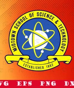 Midtown School of Science and Technology, Established 1962, Science Spiderman, Homecoming, SVG PNG DXF, EPS, PDF