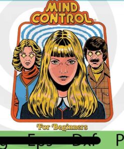 Mind Control For Beginners, retro comedy, 2021 Halloween, scary horror art, Halloween Theme, funny cute quote Art, Customizable PNG