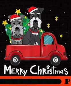 Miniature Schnauzer Christmas Truck Tree Mom Dad, Happy Christmas X-mas, Cute Christmas Truck, Christmas Day, Christmas Gift, Customizable PNG