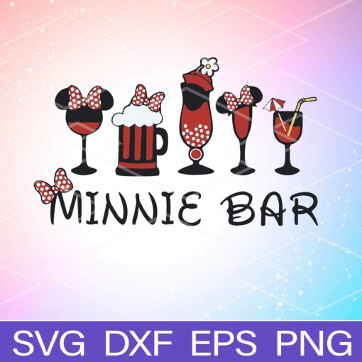 Minnie Bar , Micky Mouse , Christmas Funny , Merry Christmas, Minnie Lovers, Minnie Wine svg, png, dxf, eps