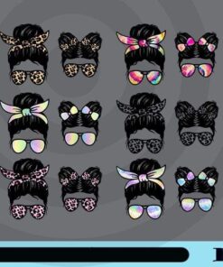 Mom Kid Life, Mom Life, Messy Bun Mom, Leopard Mom, Momlife, Mom Daughter, Life Bundle, Mom and Daughter, Customizable Png