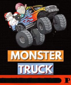 monster truck christmas elf riding monster truck Sticker, Happy Christmas Christmas Truck X-mas, Christmas Day, Cute Christmas Gift, Customizable PNG