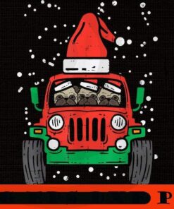 Monster Truck Pug Santa Christmas Xmas , Happy Christmas X-mas, Cute Christmas Truck, Christmas Day, Christmas Gift, Customizable PNG