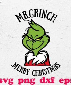 Mr.Grinch, Merry Christmas , Grinch Christmas, Christmas Gift, Grinch Lover Svg Eps Png Dxf