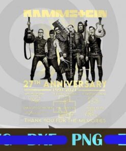 Music Rammstein, 27th Anniversary, Anni Poster, Thank You For The Memories, Till, Richard, Christian, Christoph, Paul, Oliver, Customizable Layered Png