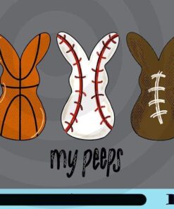 My Peeps, Volleyball Peep, Baseball Peep, Football Peep, Three Cute Peeps, Peep Lovers, Sport Lovers, Customizable Png