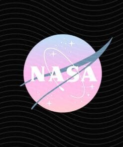 NASA Pastel Rainbow Classic Logo Graphic, Nasa Space Posters, Gift for Science Lover, Layered SVG, DXF, PNG, EPS