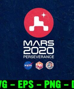 NASA Perseverance Rover Mars 2020, NASA's Mars Exploration Program, small robotic helicopter Ingenuity, science, Layered Svg Eps Png Dxf