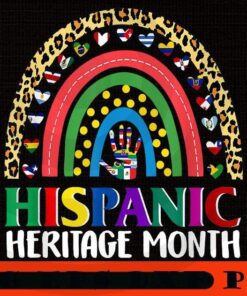 National Hispanic Heritage Month leopard rainbow flag heart , Spain, Mexico, The Caribbean, Central and South America Language Culture Customizable PNG