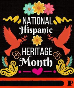 National Hispanic Heritage Month, Mexico Spain pattern, The Caribbean, Central and South America Language and Culture Customizable PNG