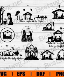 Nativity Scene , Christmas , Nativity , Jesus , Manger , Christian , Baby Jesus , God , Svg Eps Png Dxf