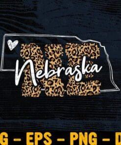 Nebraska Leopard, NE leopard, Nebraska, Leopard, Love Nebraska, Leopard, men, woman, Layered SVG, DXF, PNG, EPS