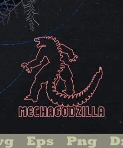 Neon Godzilla vs Kong, Mechagodzilla Neon, Love Godzilla, Godzilla Team, King Kong, Epic Battle, movie, Layered SVG, DXF, PNG, EPS