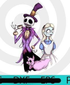 Nightmare In Wonderland, Cute, Funny, Trending, Halloween, Funny Halloween , Halloween Art, 2021 halloween, 2021 halloween gift, halloween theme, man gift , woman gift, Customizable PNG