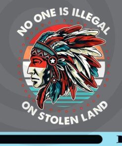 No one is illegal, On Stolen Land, Native Americans, American Indians, Indigenous Americans, Vintage Natives, War bonnets Customizable Png