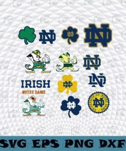 Notre Dame Logos, Fighting Irish, Notre Dame, Golden Domer, Clover Leaf , Indiana, sport, Layered Svg,Svg Eps Png Dxf